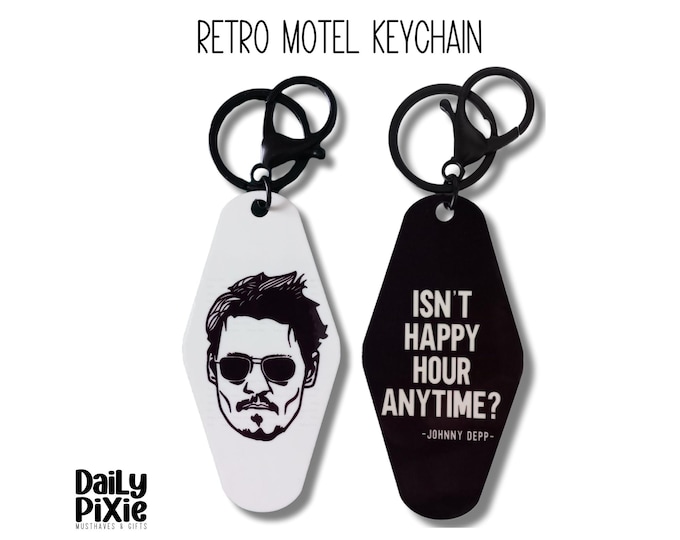 Iconic Johnny Depp Keychain - Isn't Happy Hour Anytime?