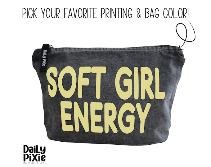 Soft Girl Makeup Pouch – Perfect for Beauty or School Supplies