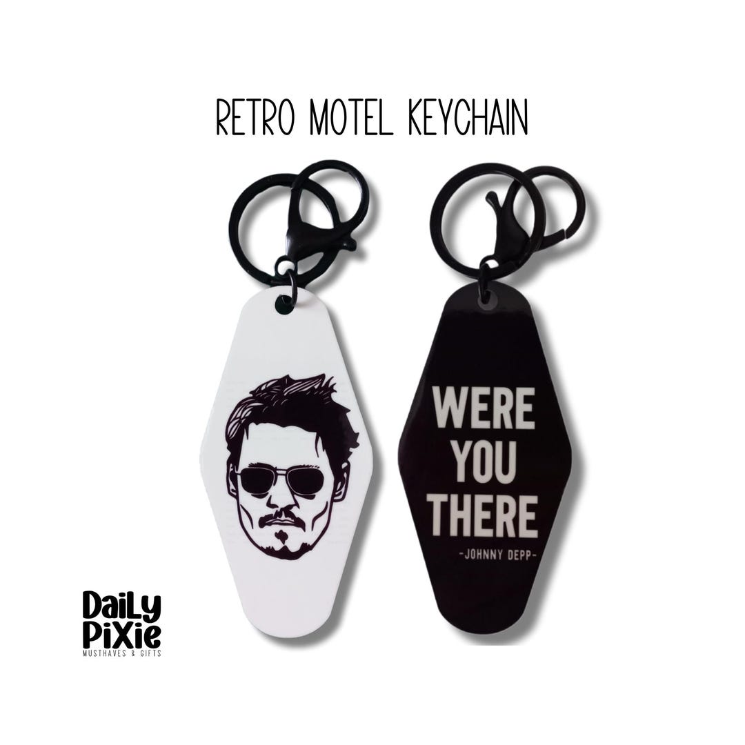 Iconic Johnny Depp Keychain | Retro Motel Style With Quote - Etsy