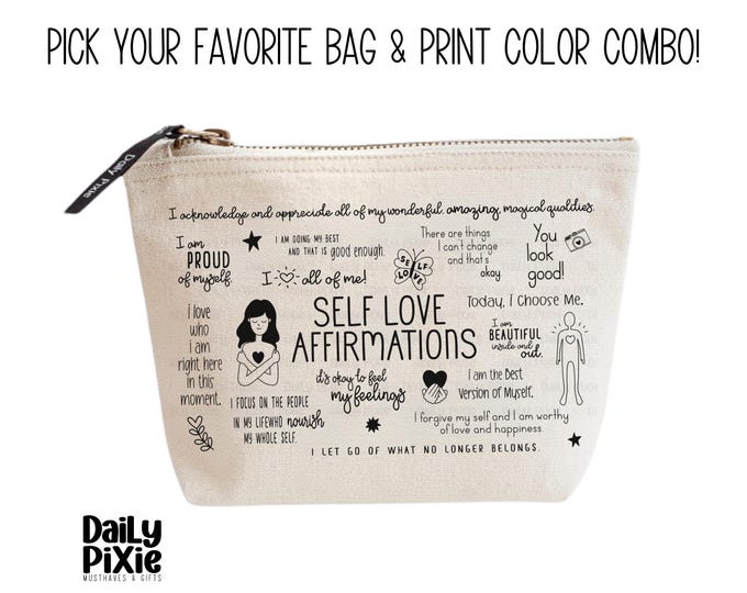Self Love Affirmations Make-up Bag – Boost Your Daily Self-Love
