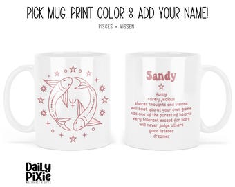 Unique Pisces Horoscope Mug – Personalize It