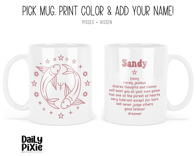 Unique Pisces Horoscope Mug – Personalize It