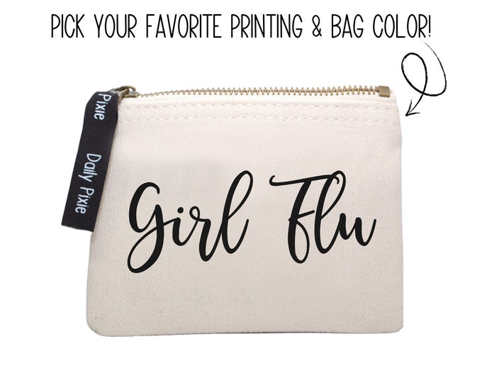 Tampon Period bag Girl Flu: Storage with a Splash of Sass - A Giggly Necessity!