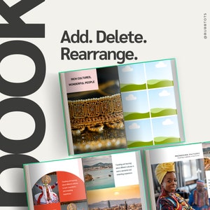 designer travel photo book album template