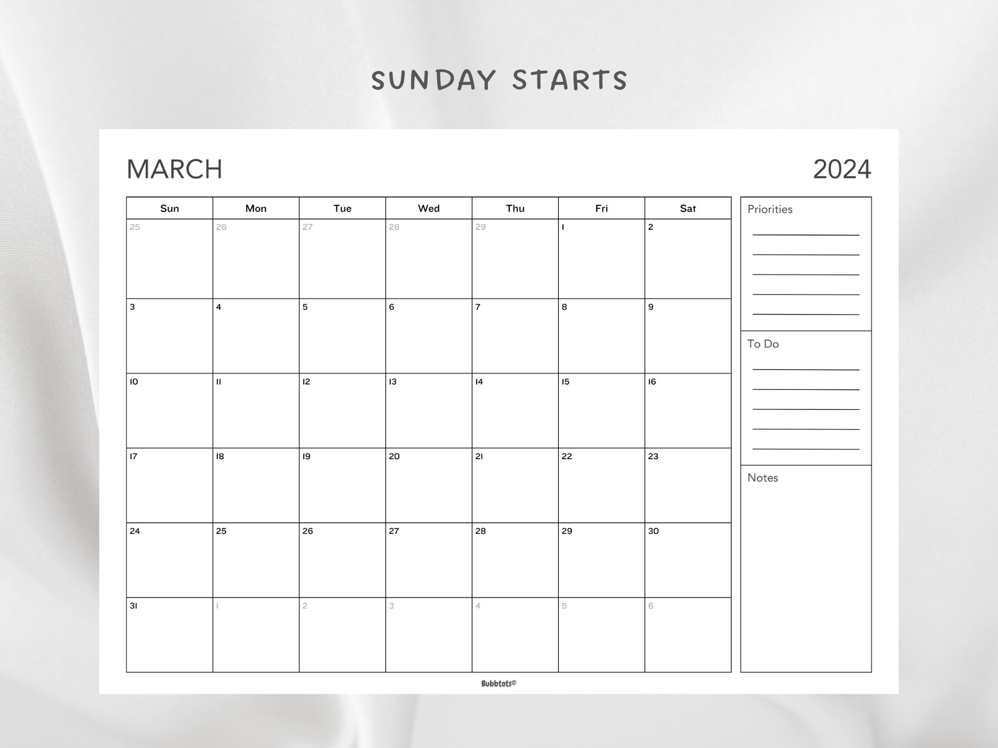 2023 2024 Minimalist Monthly Calendar Planner and Yearly Etsy