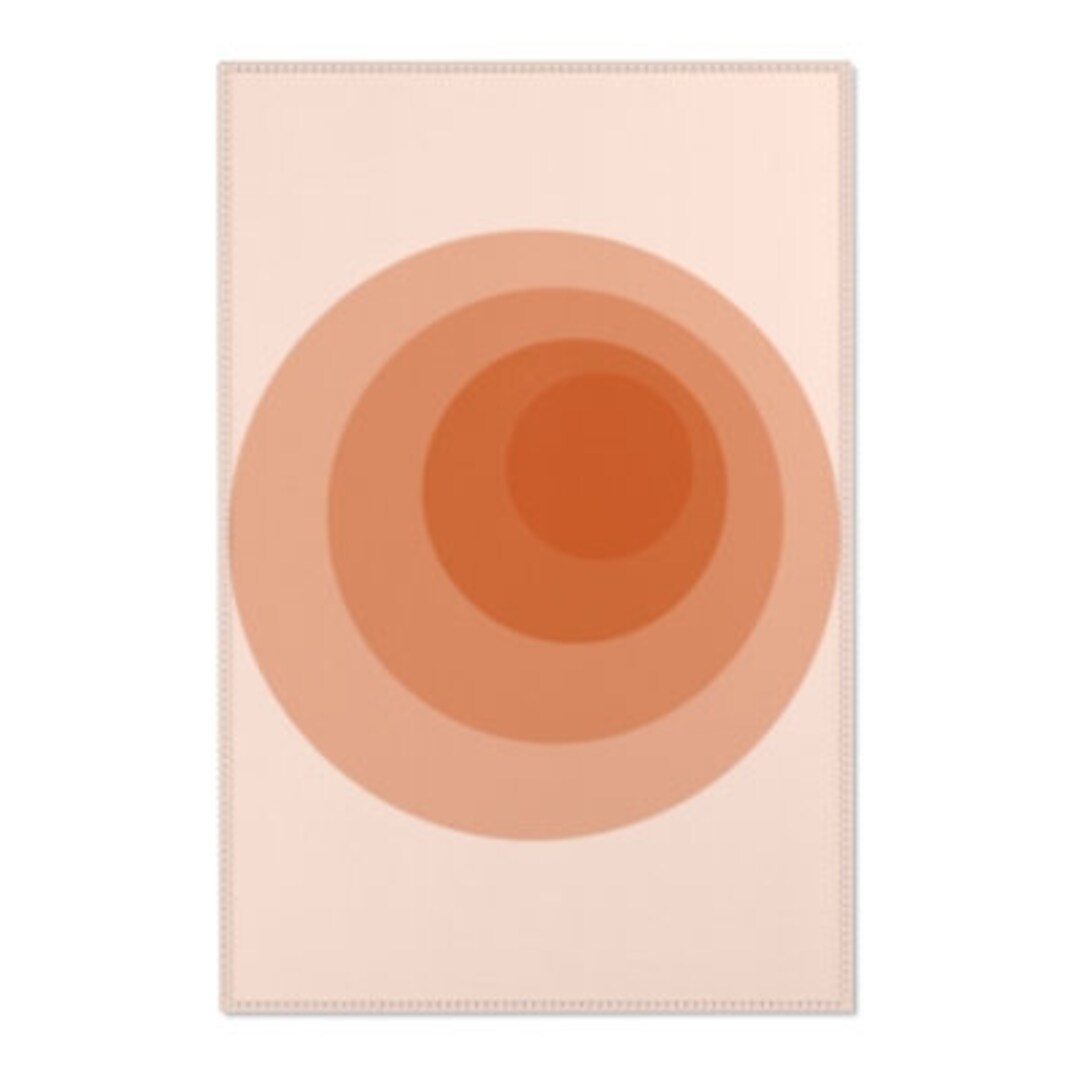 Off-centered Circles Trendy Boho Funky Area Rug - Etsy