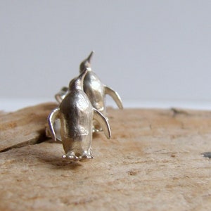 Penguin Stud Earrings - Sterling Silver Animal Jewelry - Valentine's Day Gift for Her - Cute Gift for Girlfriend