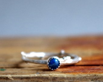 Lapis lazuli Twig Ring, december birthstone ring, botanical gifts for her, under 50