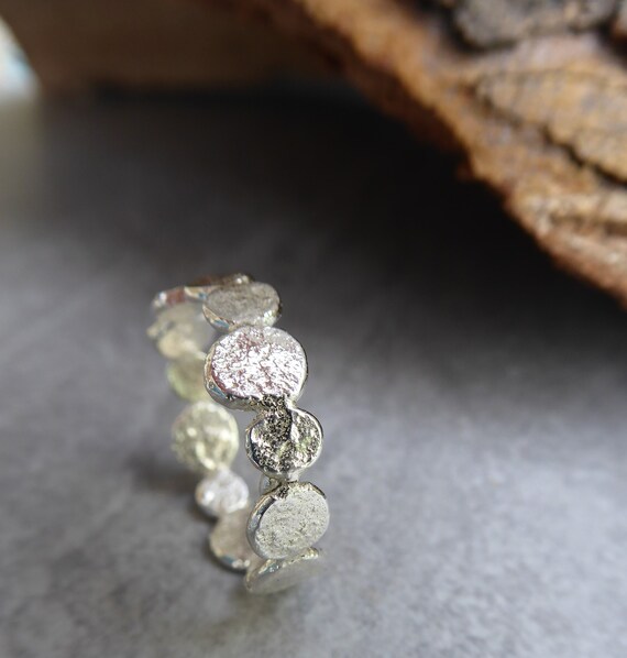 Recycled Sterling Silver Pebble Ring: Organic Minimalist Jewelry