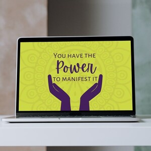 Desktop Wallpaper, Desktop background, Digital Download, Desktop Organizer, Wallpaper Organizer, Wallpaper, Manifest, Yoga, Green