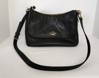 Kate Spade Leather Shoulder Bag Black Purse Satchel Vintage