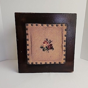 Antique/Vintage Wooden Needlepoint Footstool Seat Stool Grandmacore