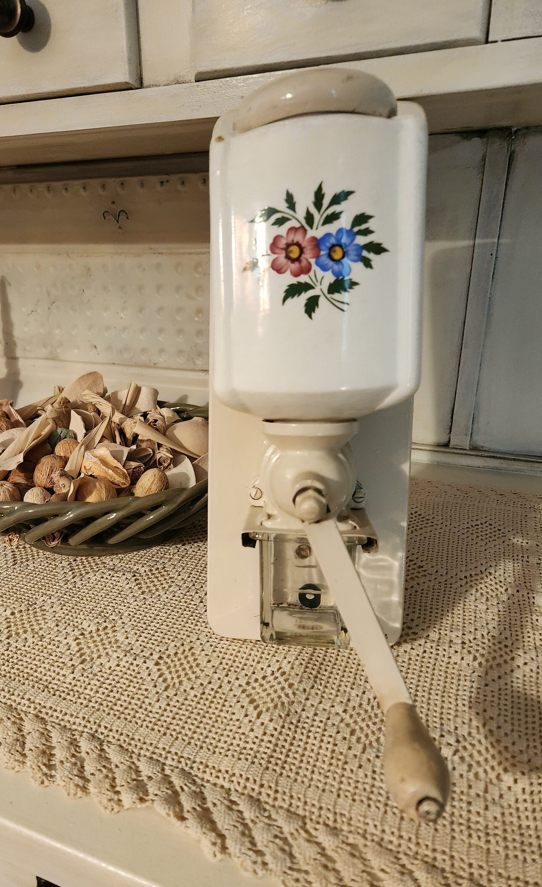 Vintage German Stahlmahlwerk Wallmounted Handcranked Coffee Grinder