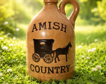 Jarra de gres vintage de 1 galón de la región Amish.