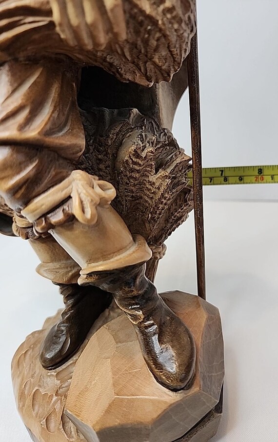 木彫り像農夫座像 木彫り像 農夫座像