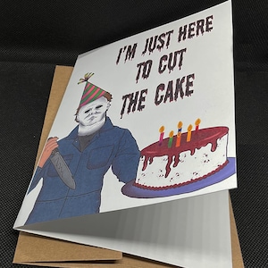 Michael Myers Birthday Card-Horror Birthday Card-Greeting Cards-Special Occasion-Horror Movies-Halloween Card-Happy Birthday