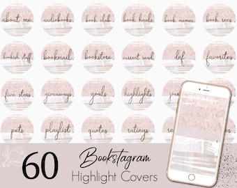 Pink Trendy Bookstagram Highlight Covers, Social Media Text Icon, Instagram Buttons, Bookworm, Reading Lover, Bibliophile, Literature