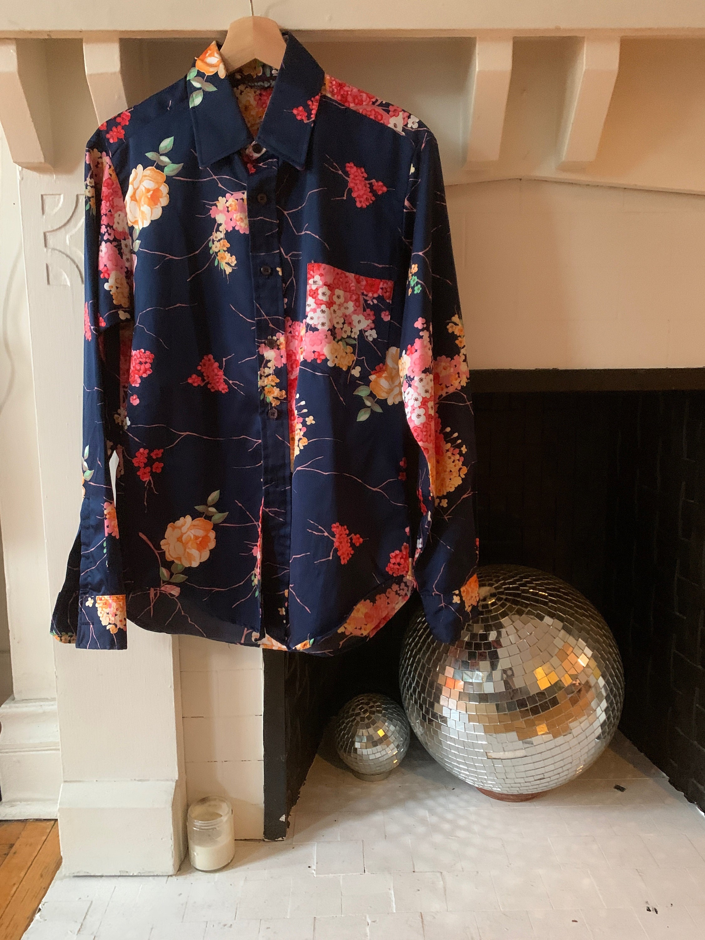 Vintage Floral Kimono Style Oxford 
