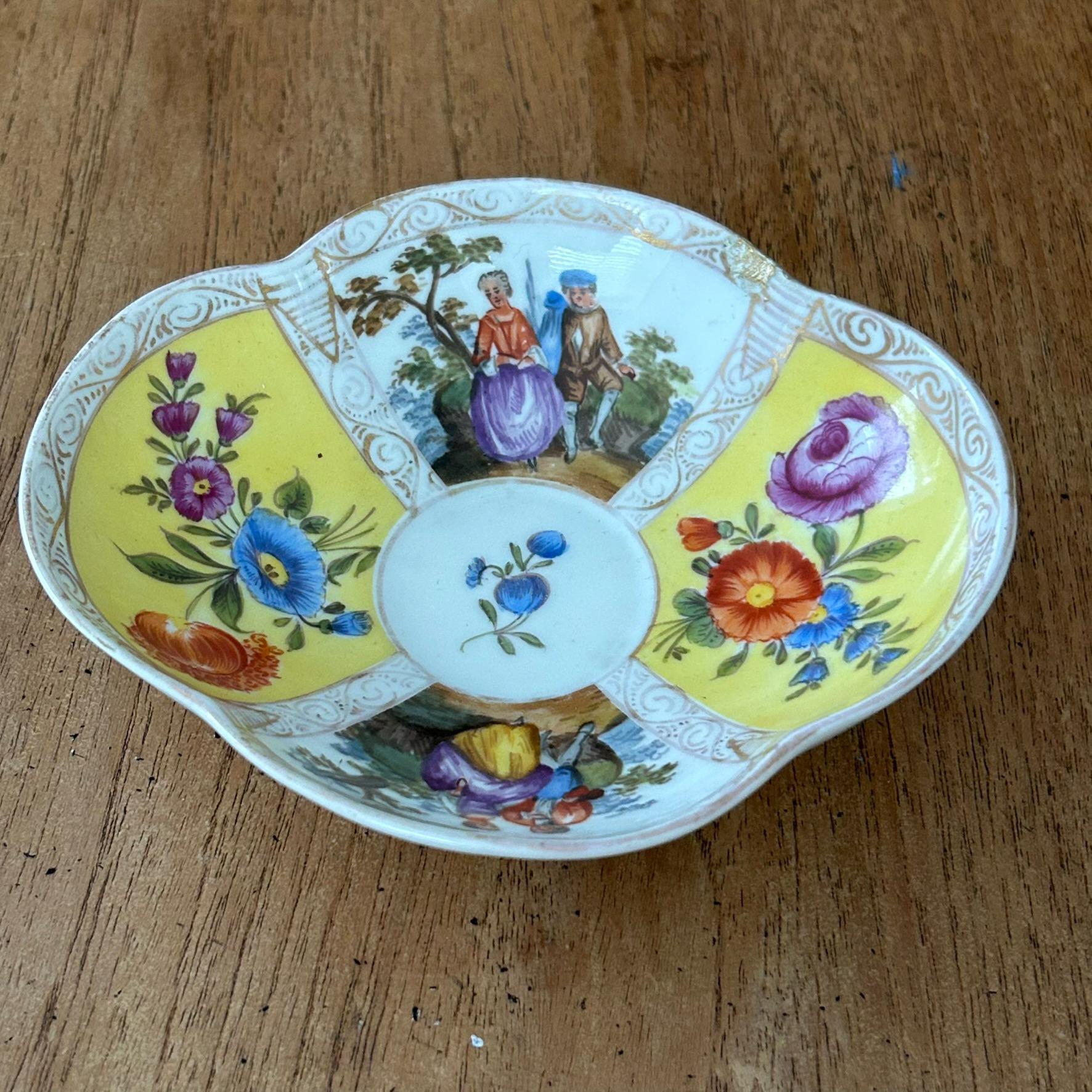 Dresden Trinket ドレスデン葉型器 Dresden Trinket Dish - Etsy