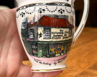 Rosina Old Curiosity Shop Milk Jug Vintage Bone China Dickensiana London Souvenir