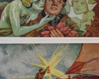 2 x Vintage 1933 The Light In The Night Images. Sammelwerk Cigarette Cards 29 30