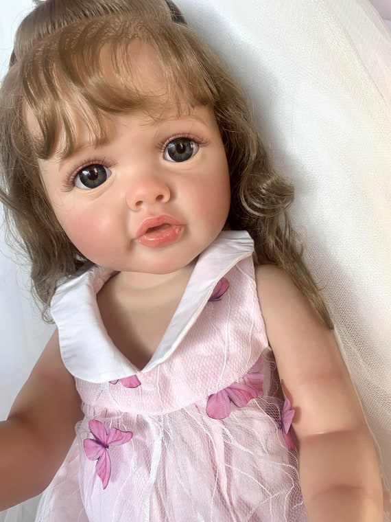 Lebensecht Reborn Baby 55cm Doll Puppen Silikon Mädchen Wiedergeboren Babypuppen