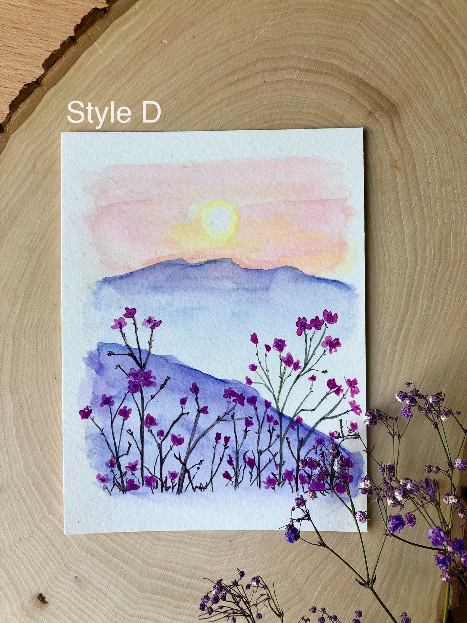 Small Minimalist Landscapes in Watercolor for Nature Lovers - Etsy