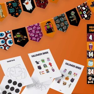 Pack fête d&#39;halloween à imprimer, pack d&#39;activités d&#39;Halloween, jeux d&#39;Halloween pour enfants, décoration d&#39;Halloween, fête d&#39;Halloween pour enfants à imprimer