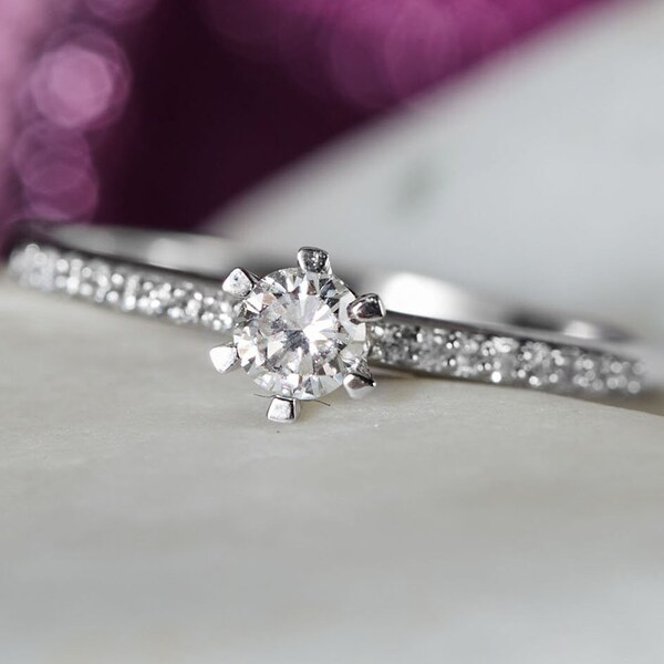 18k Gold Ring With Black Diamond Etsy