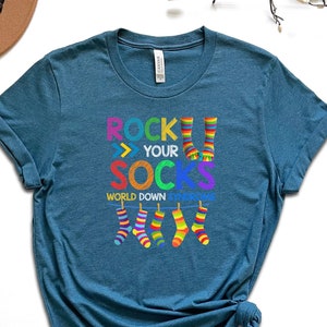 Rock Your Socks World Down Syndrome Shirt, T21 Down Syndrome Awareness Shirt, Down Syndrome Day Shirt, Down Syndrome Shirt, Awareness Gift