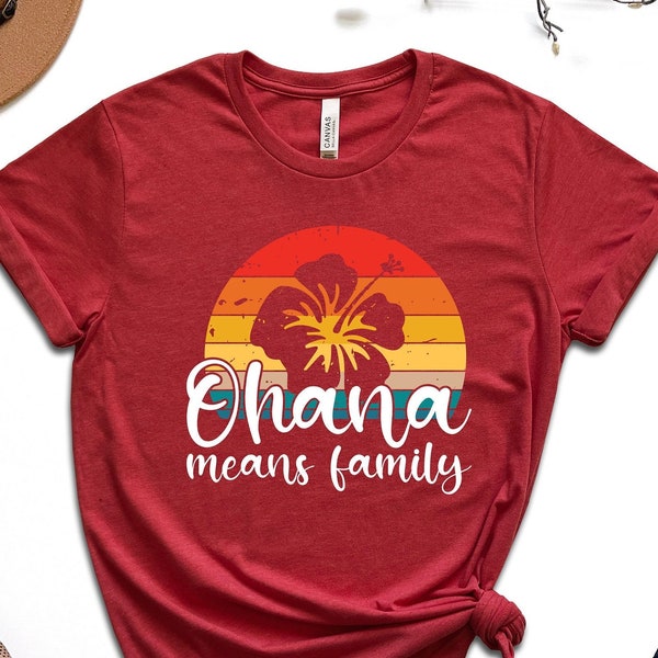 Ohana Means Family Shirt, Flower Shirt, Hawaii Family Shirt, Hawaiian Shirt, Funny Family Shirt, Ohana Shirt, Vacation Shirt, Family Shirt