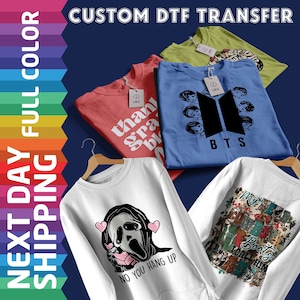 DTF Transfer, Custom DTF Print, DTF Print Design, Custom Logo Sheet, Custom Heat Transfer, Bulk Dtf Transfer, Wholesale Dtf Print