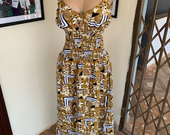 Elegant African Print Maxi Dress