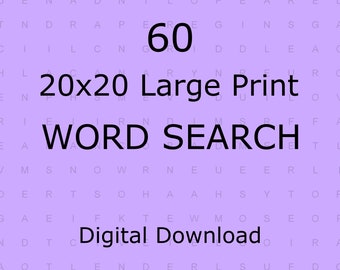 60 puzzle di ricerca di parole a stampa grande