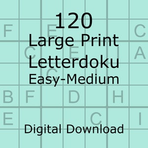 120 Large Print Letterdoku Puzzles Easy - Medium