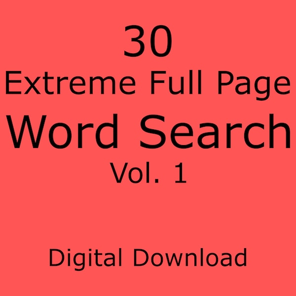 30 Extreme Full Page Word Search Puzzles Vol 1