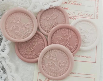Lily of the valley Wax Seal Stamp Kit, flower journal wax seal kit, envelope seal stamp, invitation seal stamp, packaging stamp