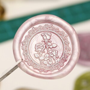 Retro rose Wax Seal Stamp Kit, botanical wax seal kit, envelope seal stamp, invitation seal stamp