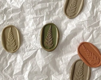 Fern leaf Wax Seal Stamp Kit, greenery wax seal kit, envelope seal stamp, invitation seal stamp