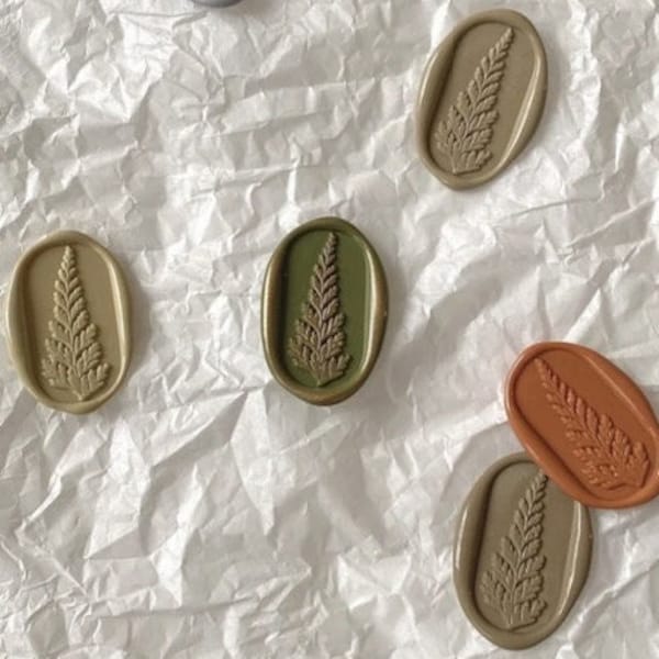 Fern leaf Wax Seal Stamp Kit, greenery wax seal kit, envelope seal stamp, invitation seal stamp