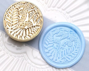 Persian fern leaf Wax Seal Stamp Kit, greenery wax seal kit, envelope seal stamp, invitation seal stamp