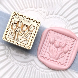 3D tulip stamp Wax Seal Stamp Kit,tulip wax seal kit, envelope seal stamp, invitation seal stamp