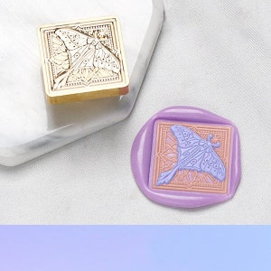 Luna hawkmoth Wax Seal Stamp Kit,moth wax seal kit, envelope seal stamp, invitation seal stamp