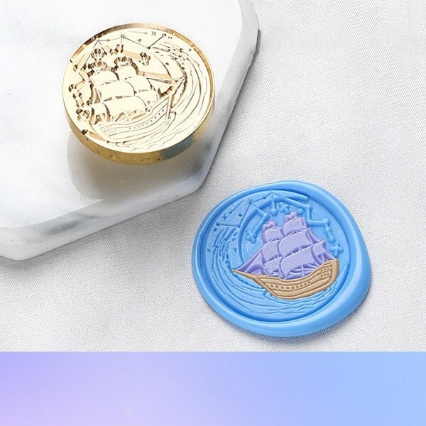 Sailboat dream Wax Seal Stamp Kit,sailboat wax seal kit, envelope seal stamp, invitation seal stamp