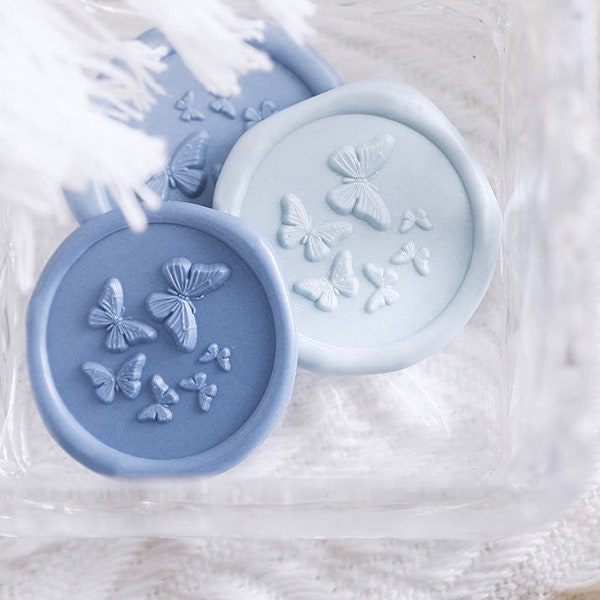 3D butterflies Wax Seal Stamp Kit, decorative wax seal kit, envelope seal stamp, invitation seal stamp
