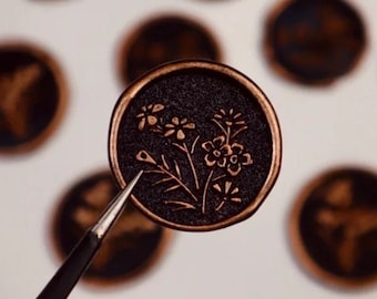 Chamomile Wax Seal Stamp Kit, flower wax seal kit, envelope seal stamp, invitation seal stamp