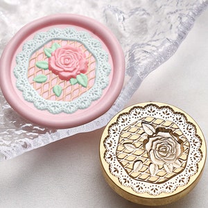 Rose Wax Seal Stamp Kit, rose wax seal kit, envelope seal stamp, invitation seal stamp