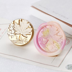 Autumn maple Wax Seal Stamp Kit, maple leaf wax seal kit, envelope seal stamp, invitation seal stamp