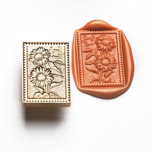 3D Sunflower stamp Wax Seal Stamp Kit,sunflower wax seal kit, envelope seal stamp, invitation seal stamp