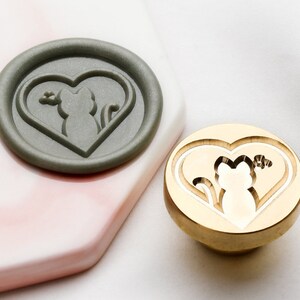 Cat love Wax Seal Stamp Kit,cat wax seal kit, envelope seal stamp, invitation seal stamp